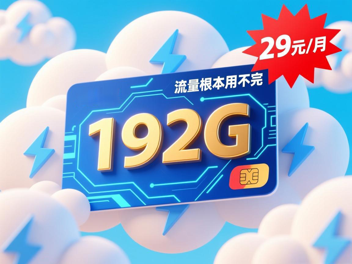 手机流量不够用的，可以免费领取一张192G大流量卡啦。